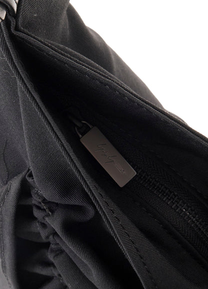 WOOL GABARDINE/Ny SHIRRING SHOULDER BAG