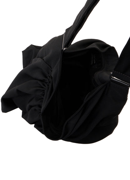 WOOL GABARDINE/Ny SHIRRING SHOULDER BAG