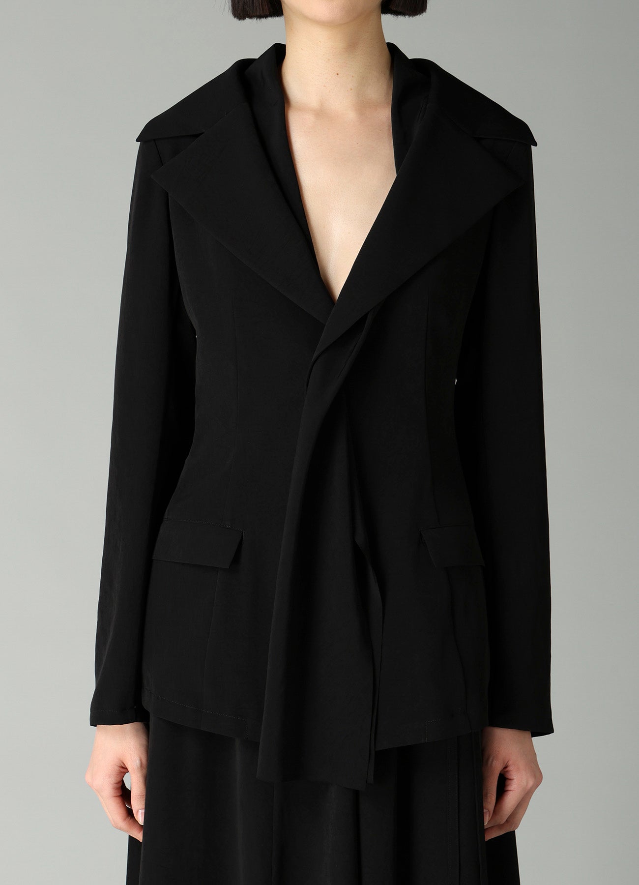 Ta/Pe CREPE DE CHINE STOLE DETAIL SINGLE JACKET