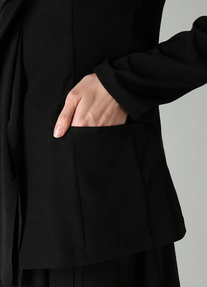 Ta/Pe CREPE DE CHINE STOLE DETAIL SINGLE JACKET
