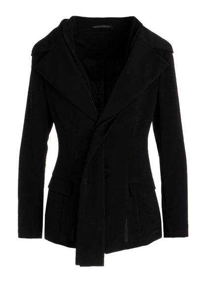 Ta/Pe CREPE DE CHINE STOLE DETAIL SINGLE JACKET
