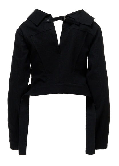 MILLED GABARDINE B OPEN BLOUSON