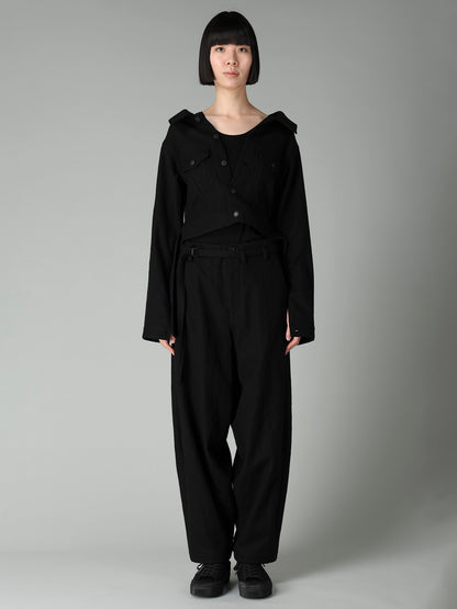 MILLED GABARDINE B OPEN BLOUSON