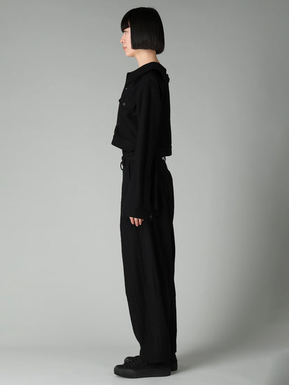 MILLED GABARDINE B OPEN BLOUSON