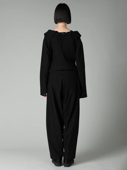 MILLED GABARDINE B OPEN BLOUSON