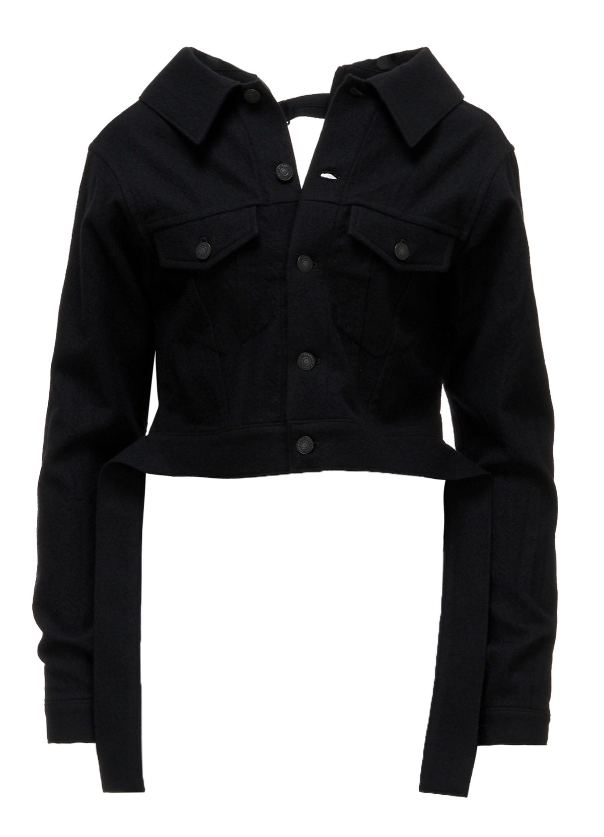 MILLED GABARDINE B OPEN BLOUSON