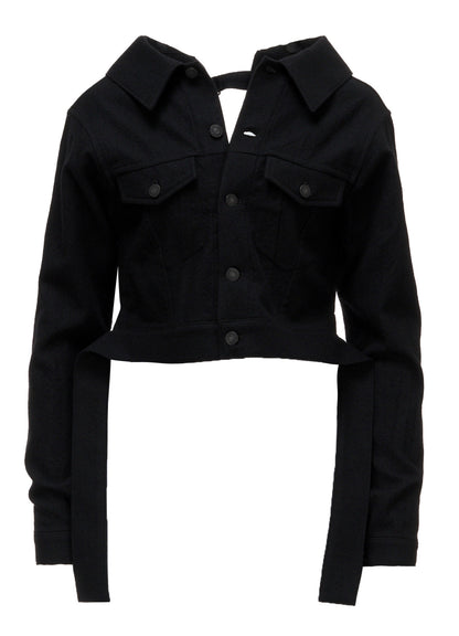 MILLED GABARDINE B OPEN BLOUSON