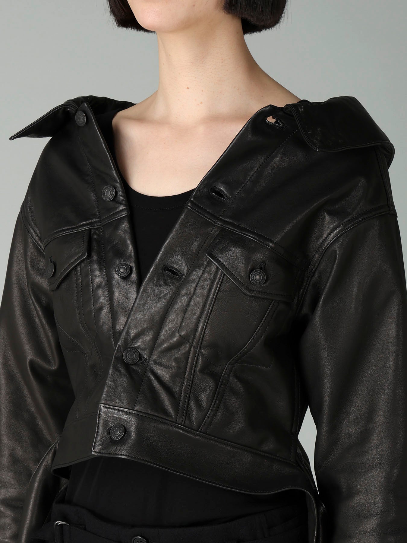 ジャケット・アウター 00s yohji yamamoto lamb lether jacket SHEEP LEATHER B OPEN BLOUSON – THE SHOP YOHJI YAMAMOTO