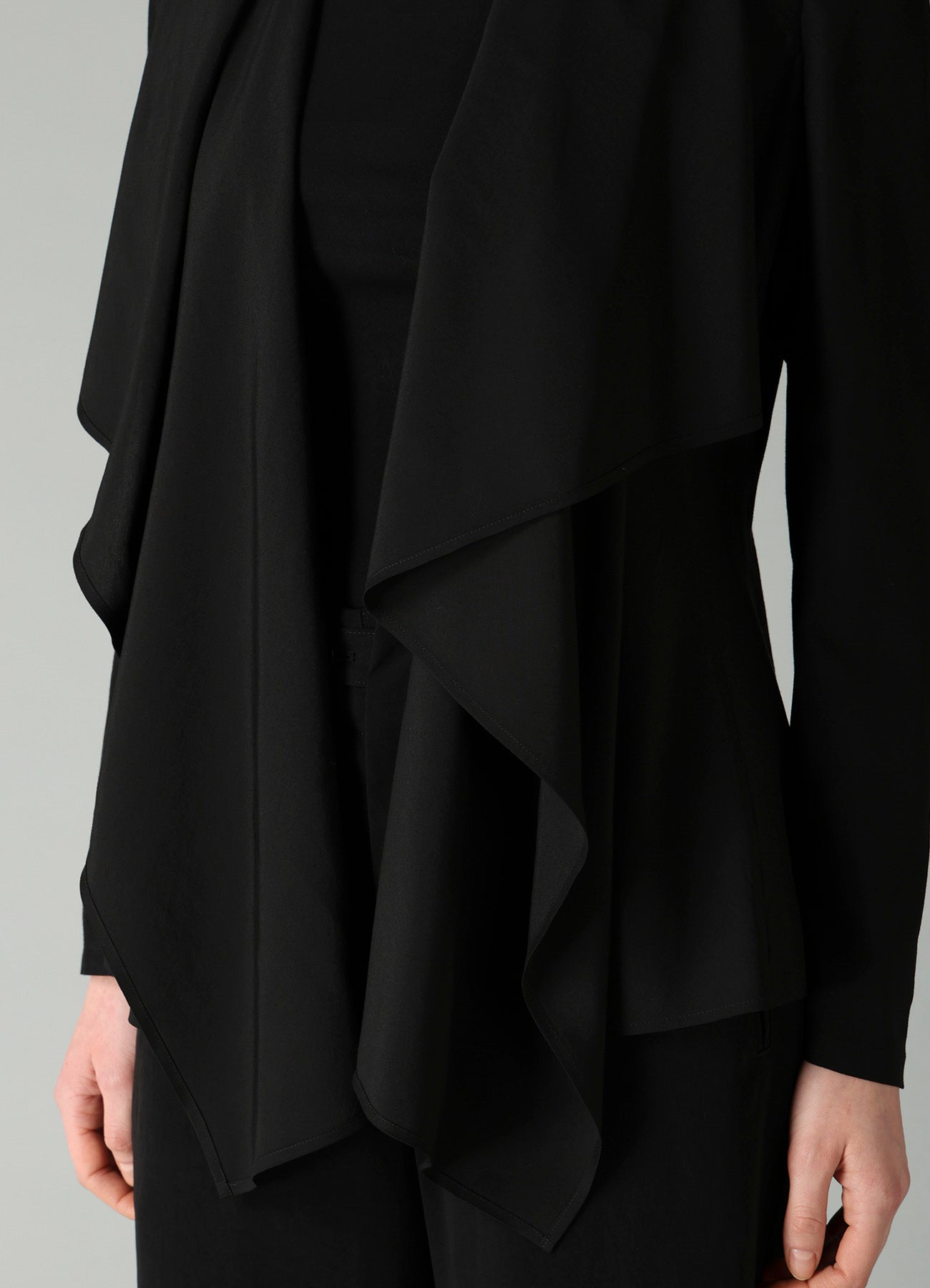 Ry/Si VOILE FRONT DRAPED DETAIL JACKET