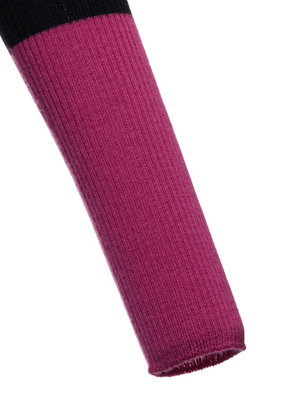 12G1P 2x1 COLOR COMBI RIB ZIP CARDIGDAN
