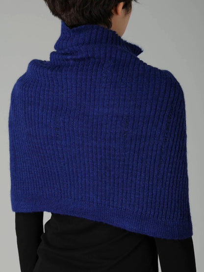 RIB KNIT CAPE