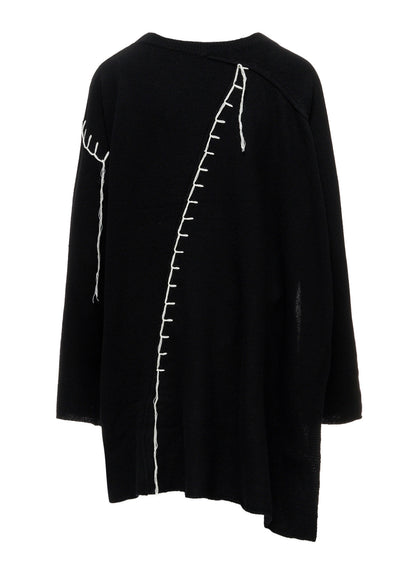 RIB EBROIDERY PULLOVER