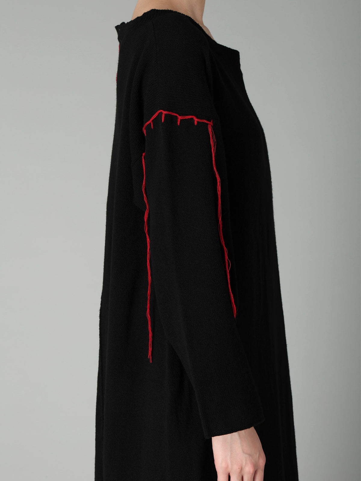 RIB EBROIDERY PULLOVER