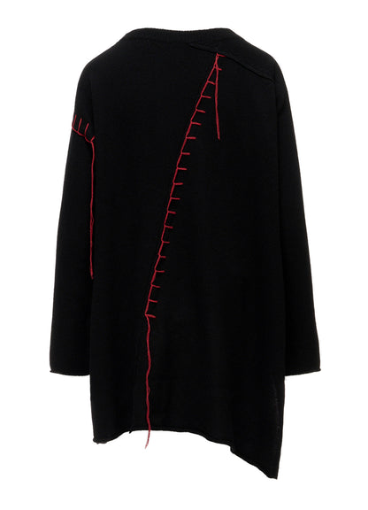 RIB EBROIDERY PULLOVER