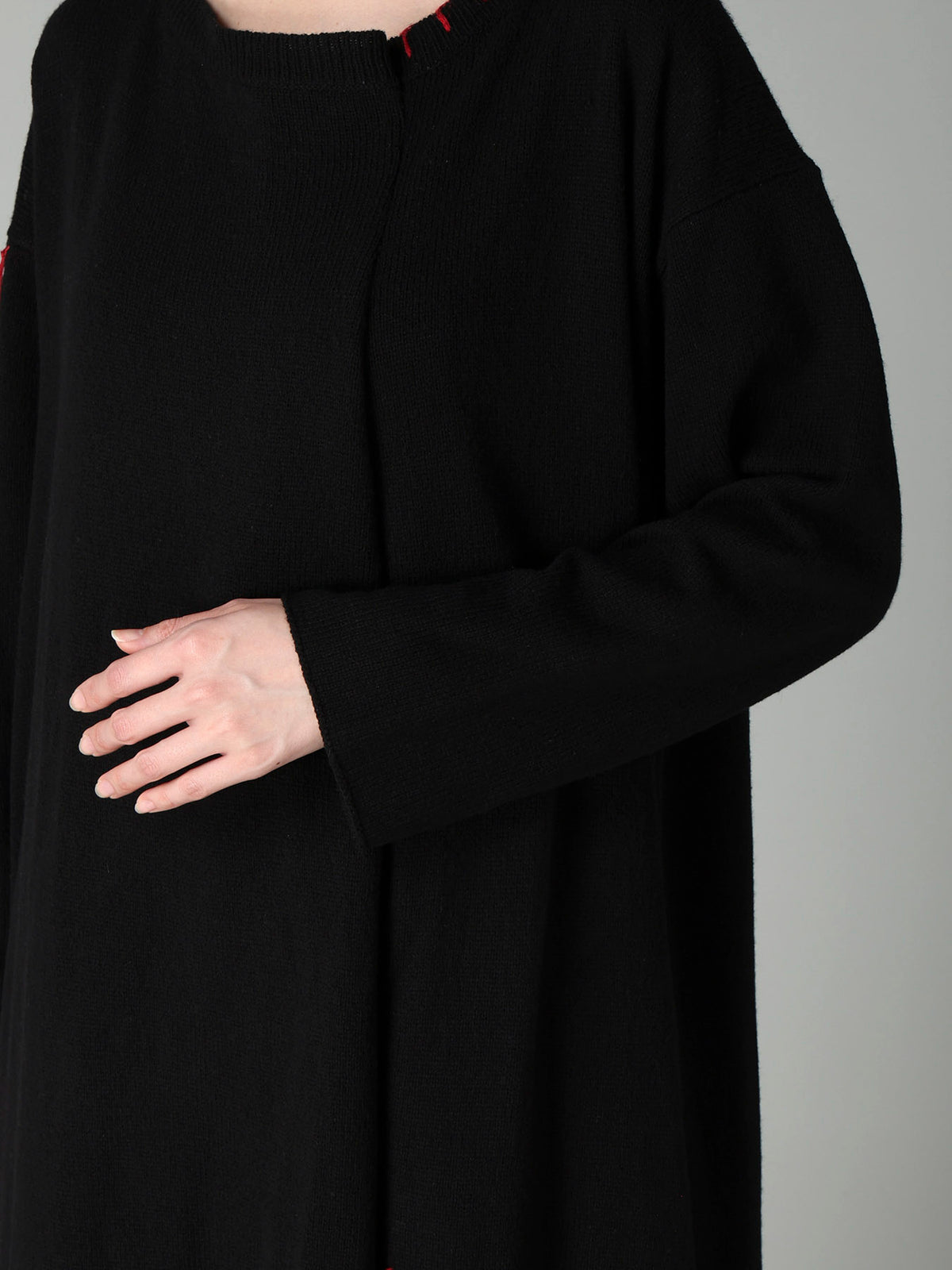 RIB EBROIDERY PULLOVER
