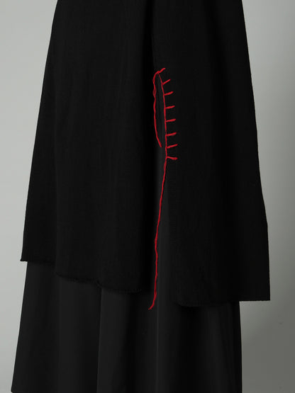 RIB EBROIDERY PULLOVER