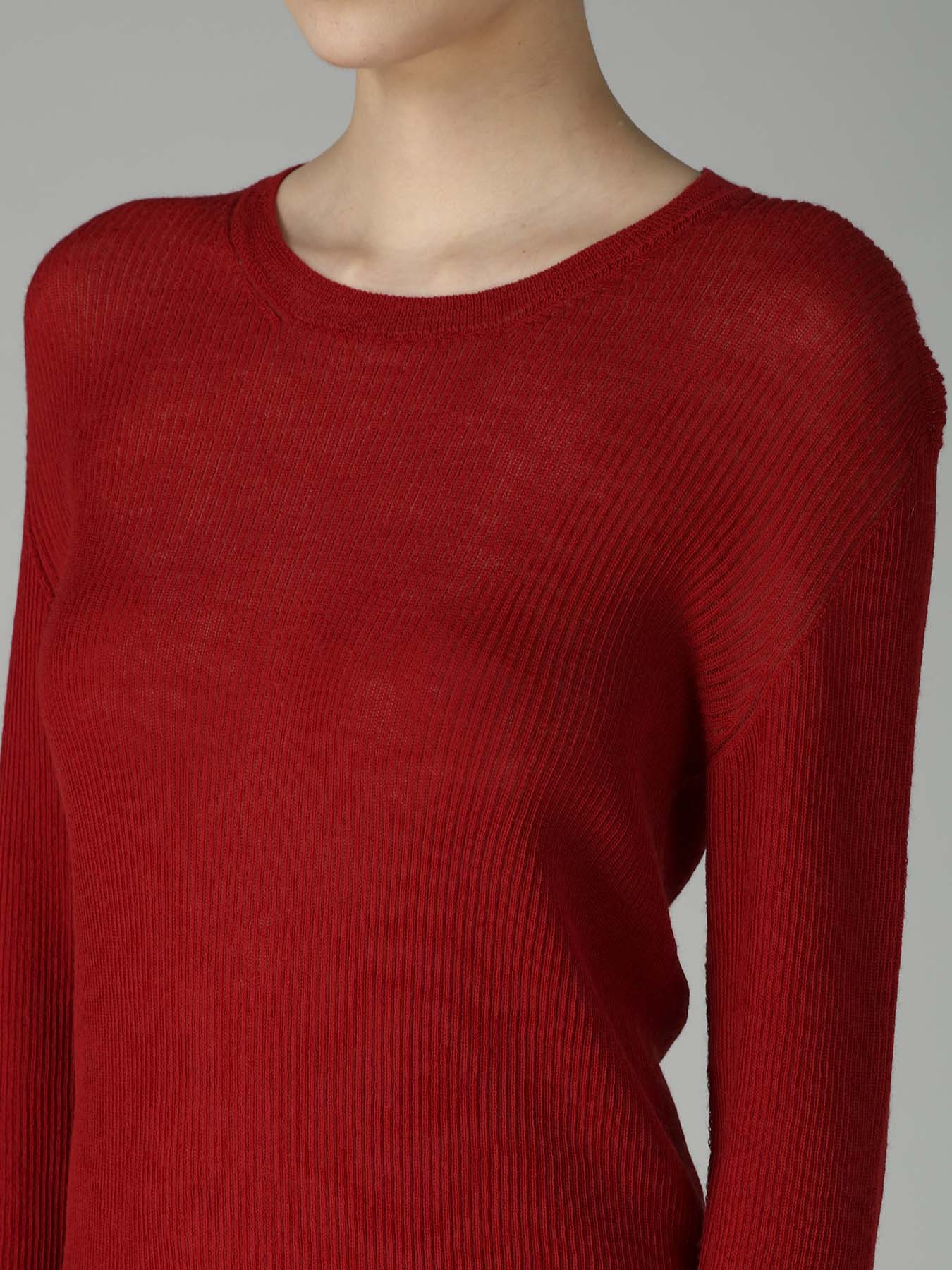RIB ROUND NECK PULLOVER