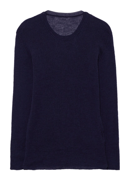 RIB ROUND NECK PULLOVER