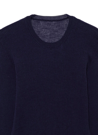 RIB ROUND NECK PULLOVER