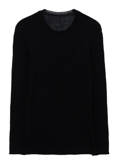 RIB ROUND NECK PULLOVER