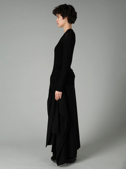RIB ROUND NECK PULLOVER