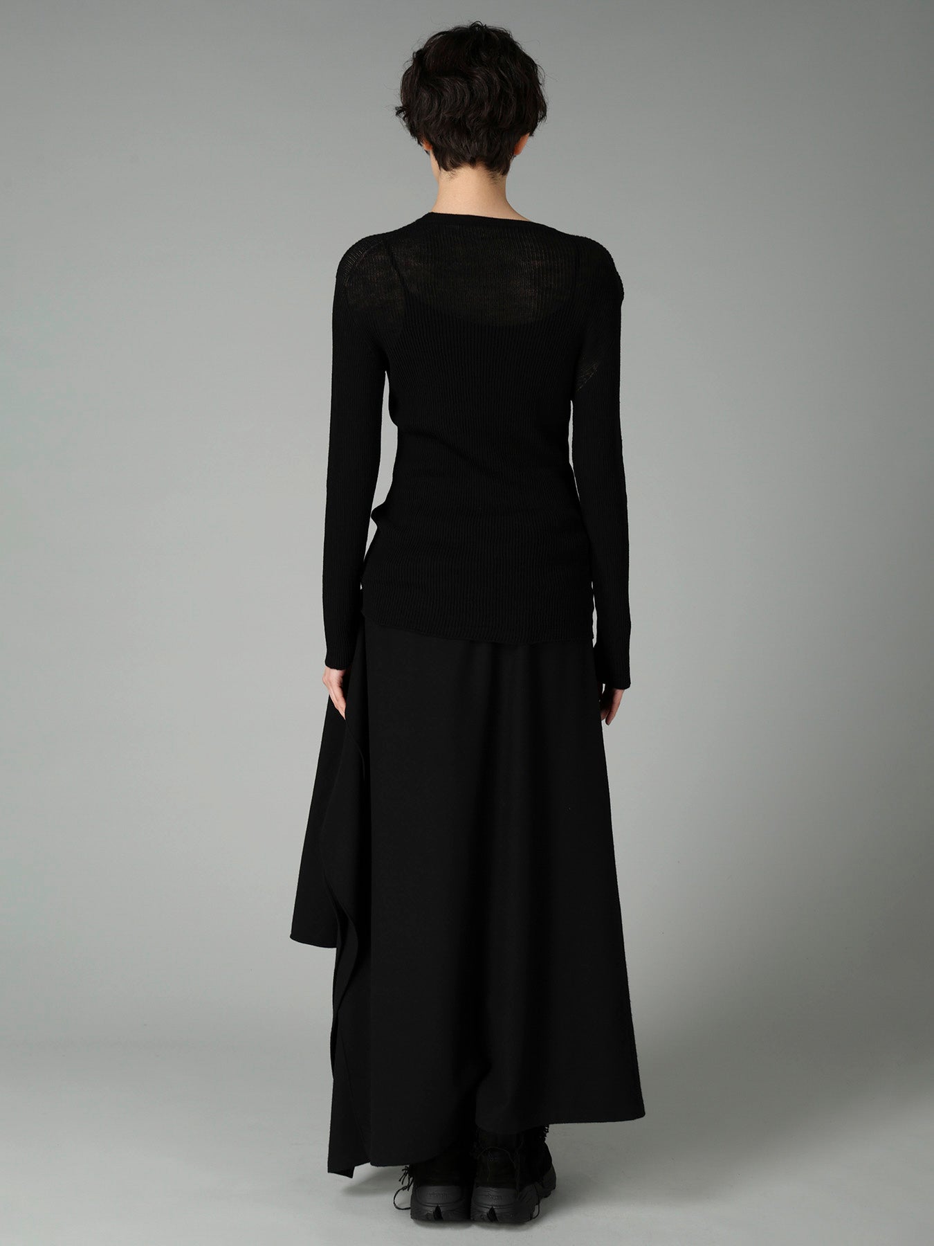 RIB ROUND NECK PULLOVER