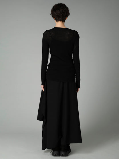 RIB ROUND NECK PULLOVER