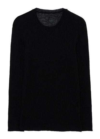 RIB ROUND NECK PULLOVER