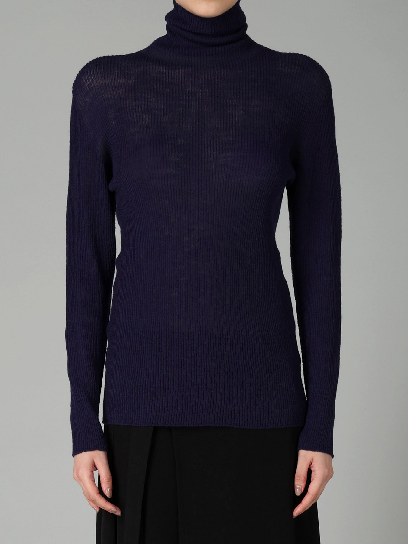 RIB HIGHNECK PULLOVER