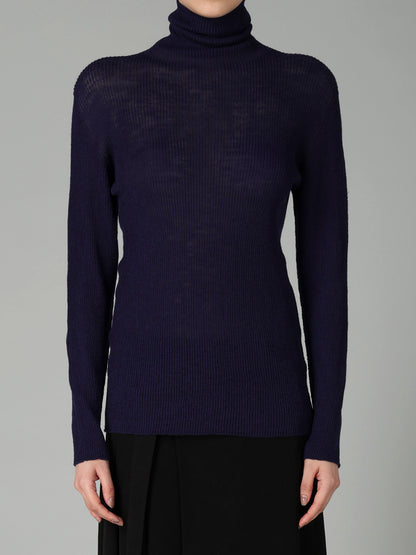 RIB HIGHNECK PULLOVER