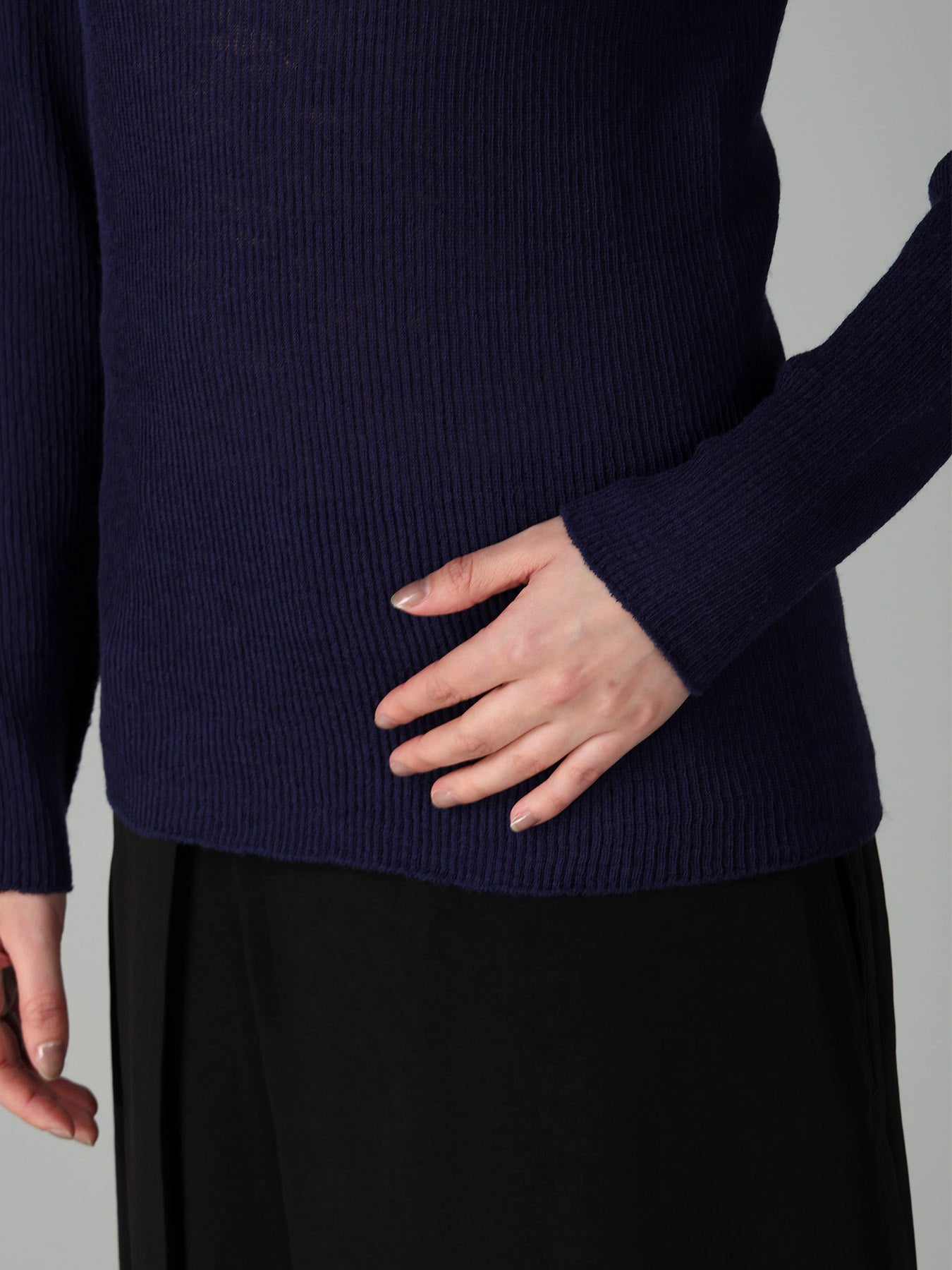 RIB HIGHNECK PULLOVER