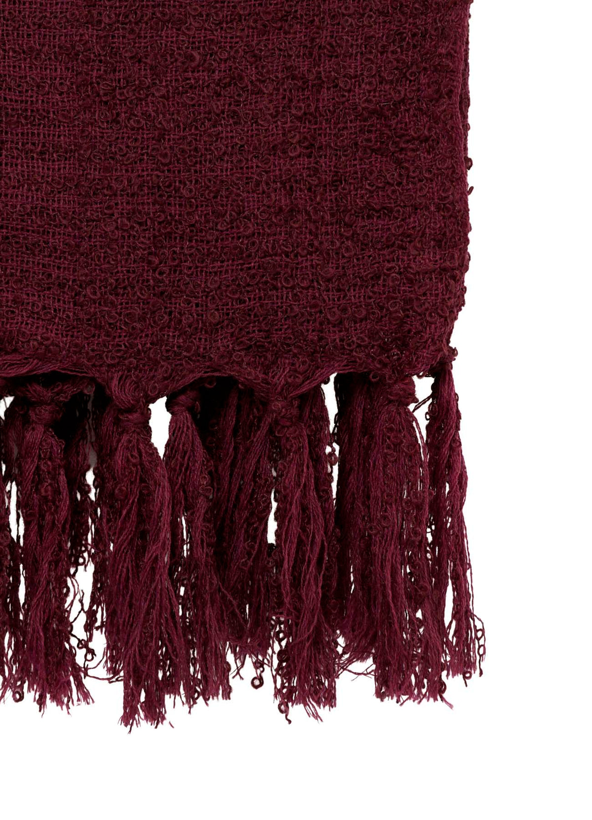 W/RING YARN PLAID STOLE