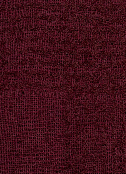 W/RING YARN PLAID STOLE