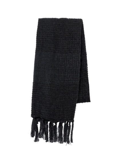 W/RING YARN PLAID STOLE