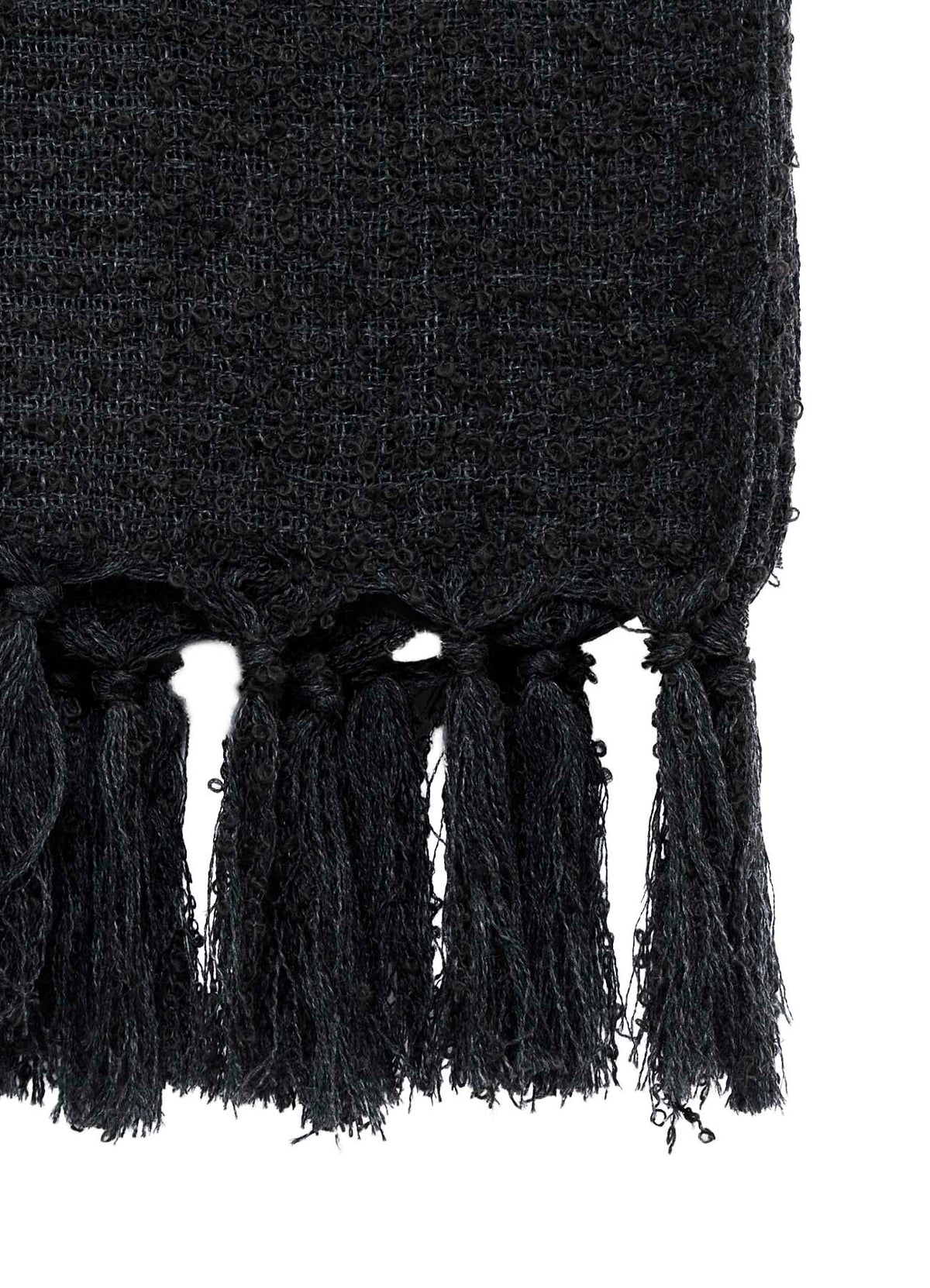 W/RING YARN PLAID STOLE