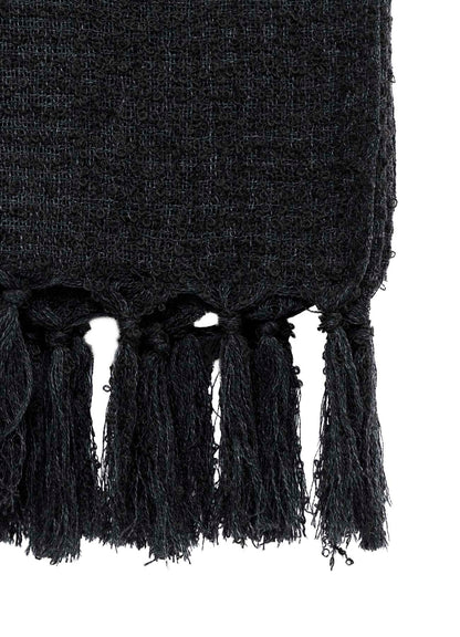 W/RING YARN PLAID STOLE