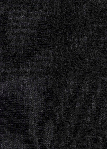 W/RING YARN PLAID STOLE