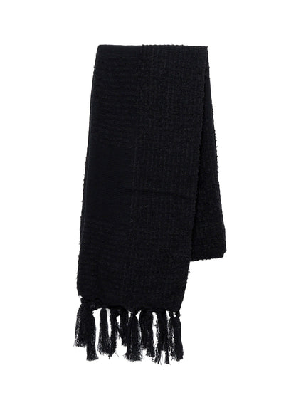 W/RING YARN PLAID STOLE