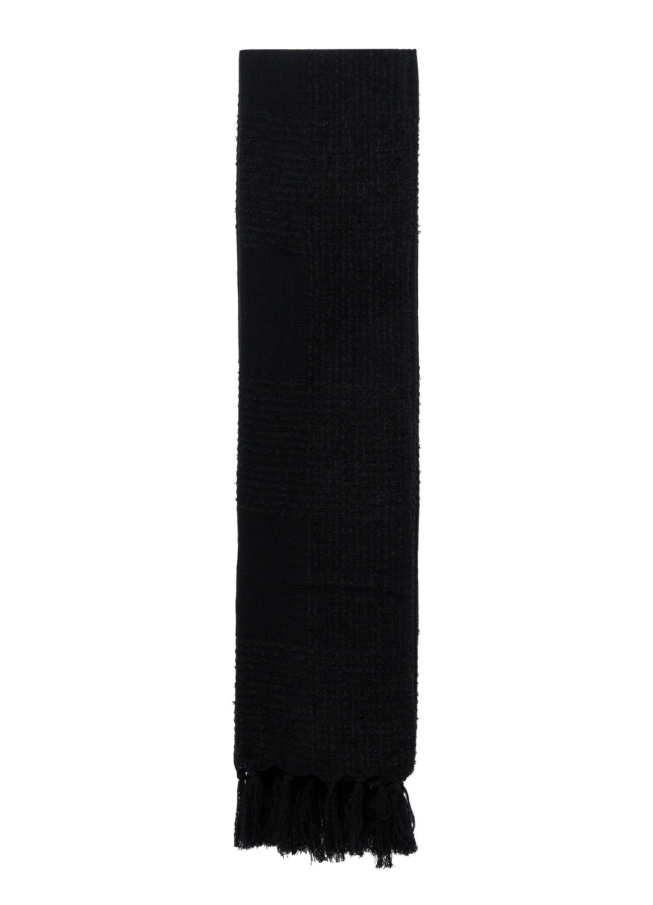 W/RING YARN PLAID STOLE