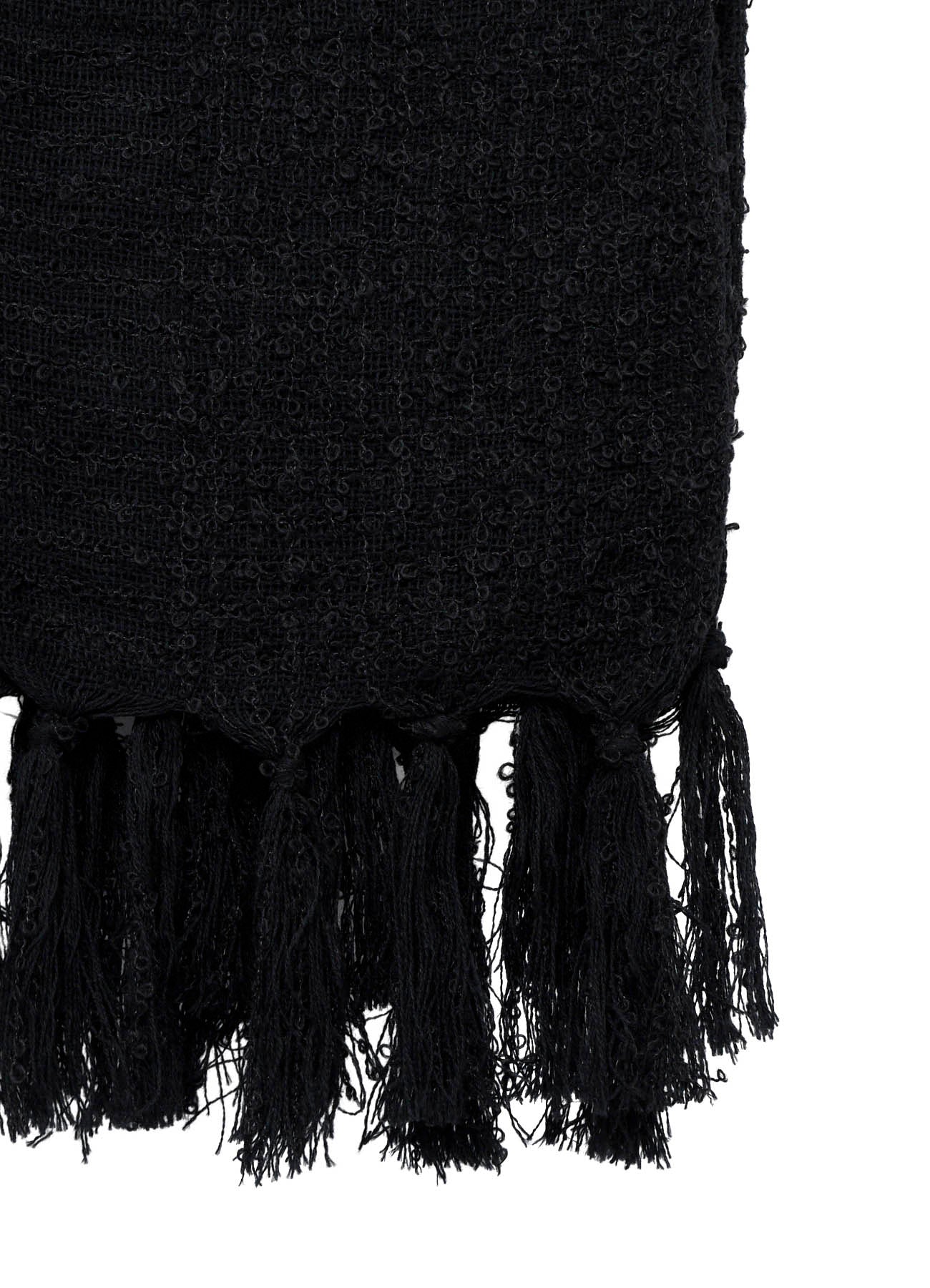 W/RING YARN PLAID STOLE