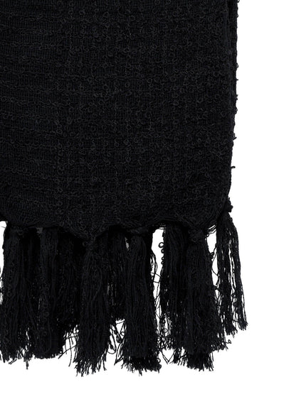W/RING YARN PLAID STOLE