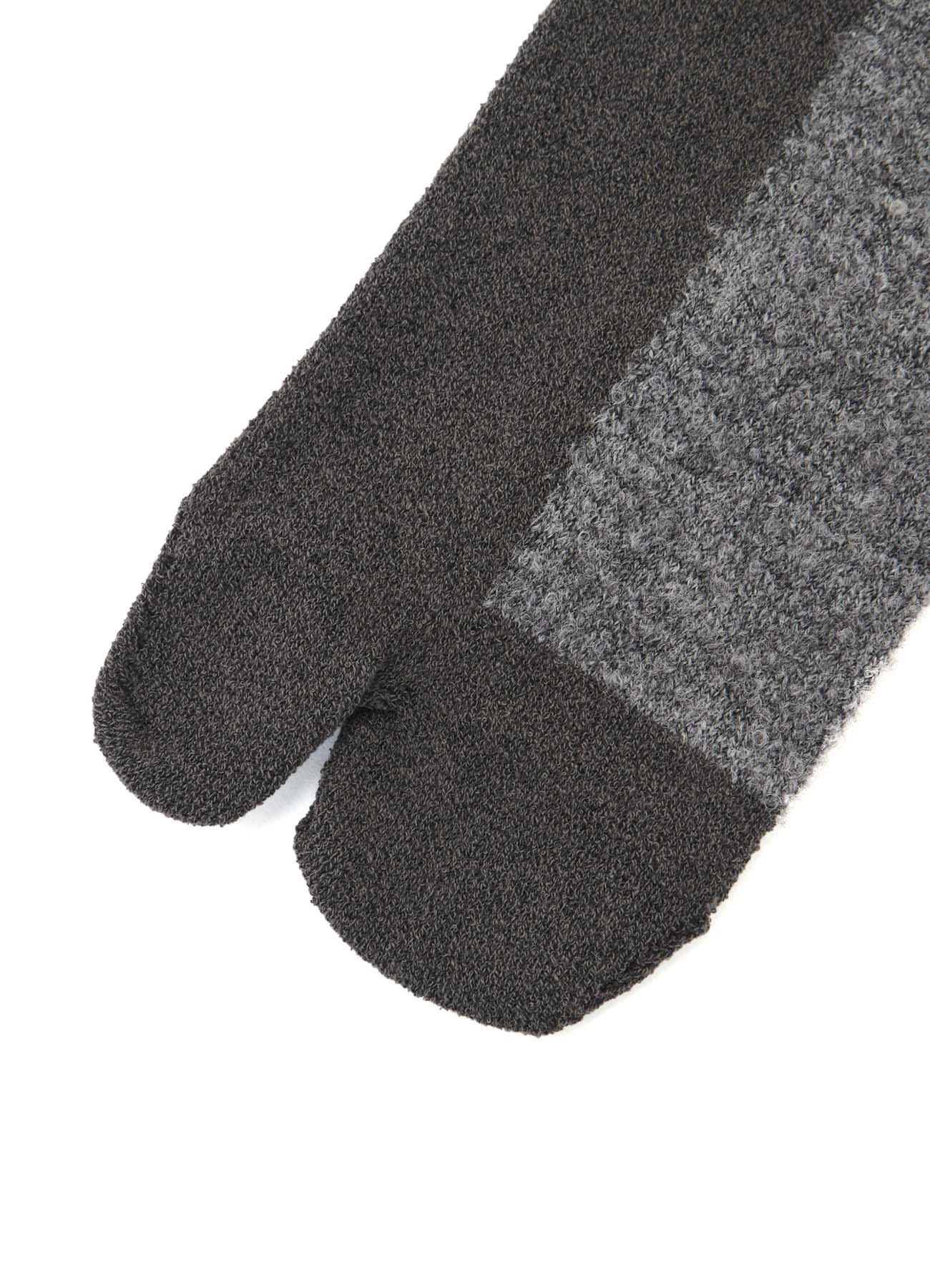 CHENILLE YARN/BOUCLE COLOR COMBI TABI SOCKS