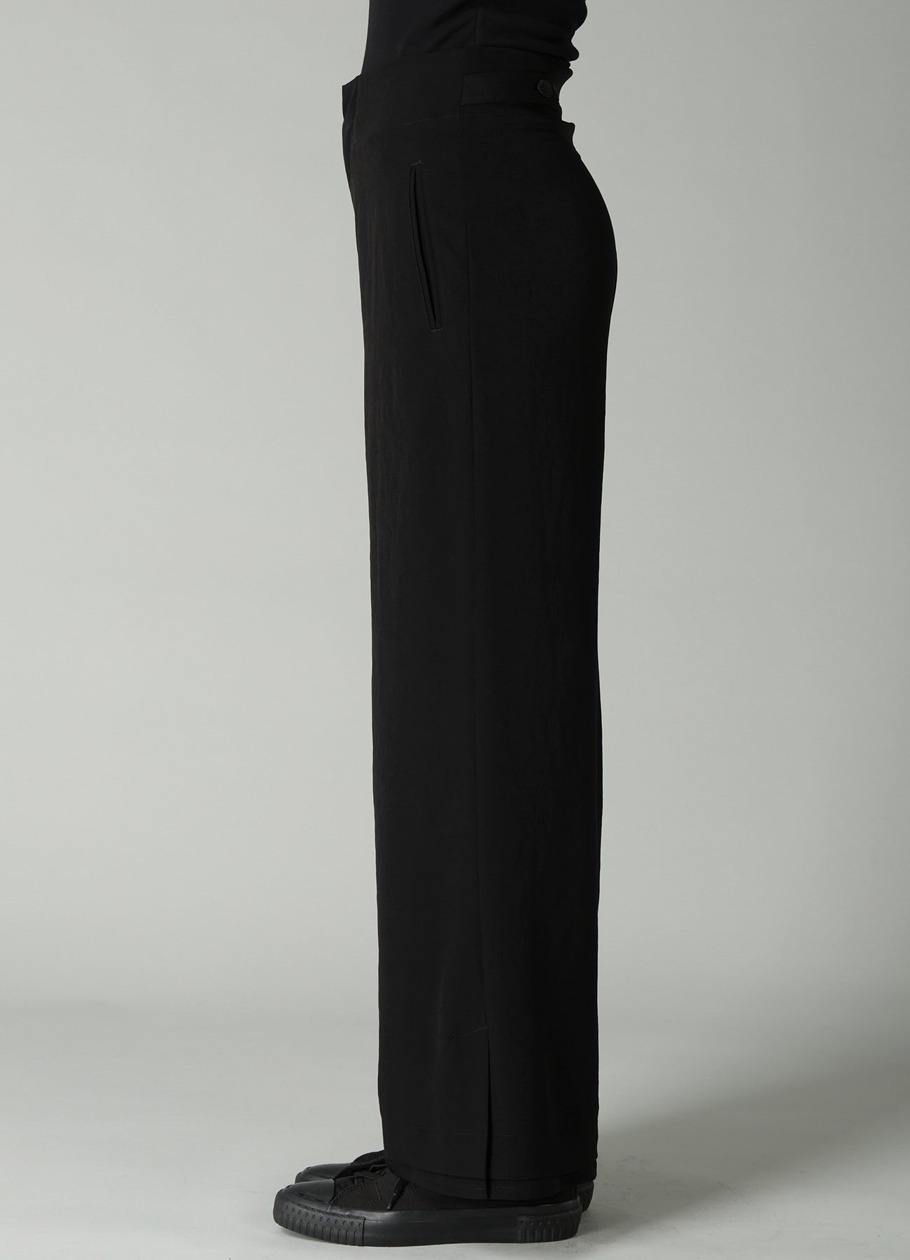Ta/Pe CREPE DE CHINE S VENT WIDE PANTS