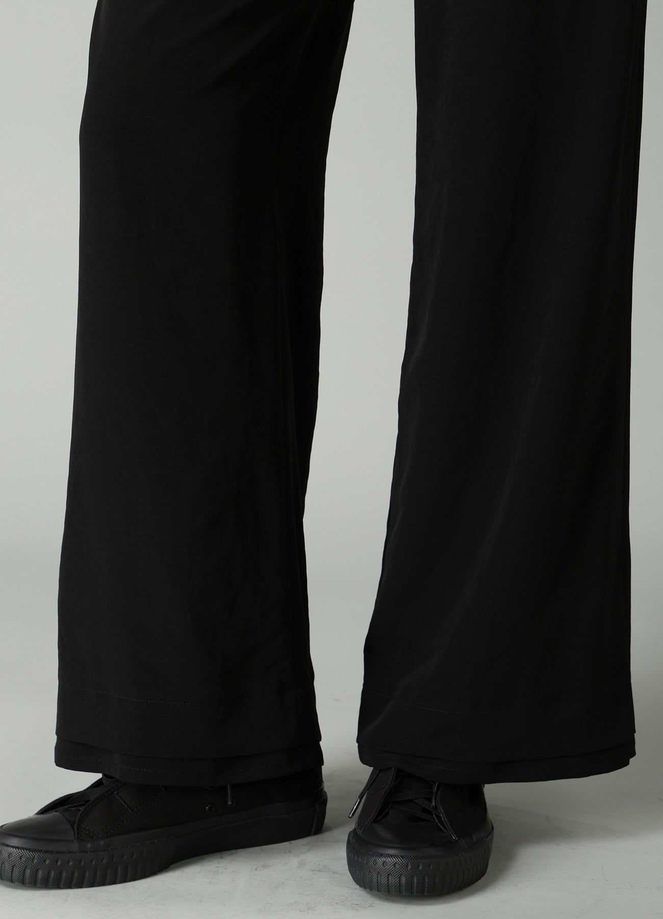 Ta/Pe CREPE DE CHINE S VENT WIDE PANTS