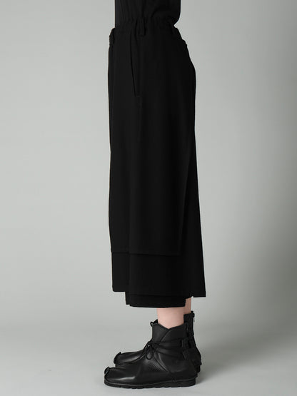 FLANNEL F BUTTON WRAP PANTS