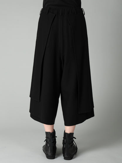 FLANNEL F BUTTON WRAP PANTS
