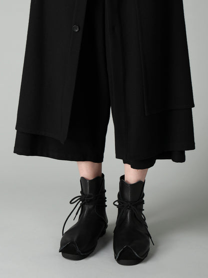 FLANNEL F BUTTON WRAP PANTS