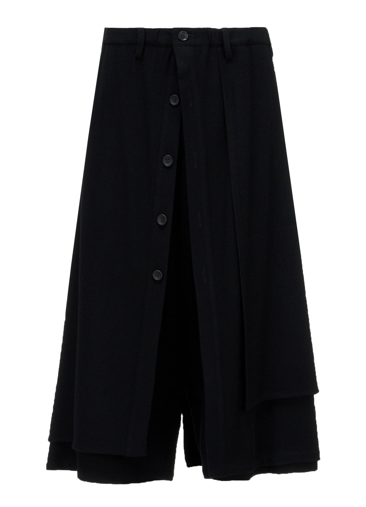 FLANNEL F BUTTON WRAP PANTS