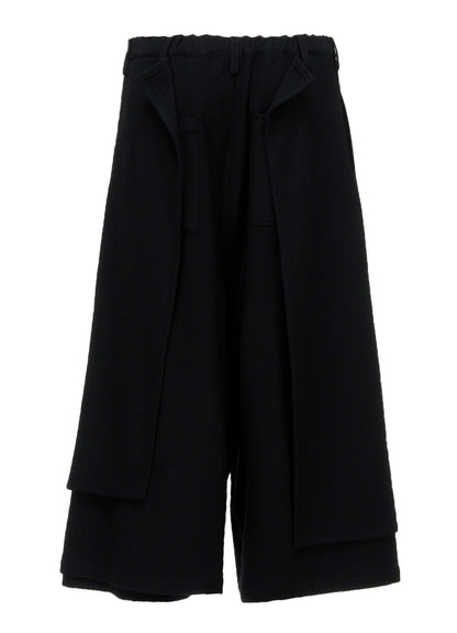 FLANNEL F BUTTON WRAP PANTS