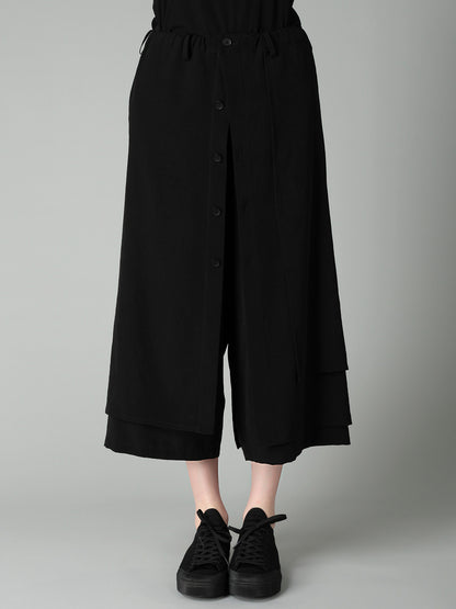 Ta/Pe CREPE DE CHINE F BUTTON WRAP PANTS